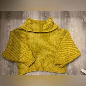 Women's Pilcro By Anthropologie Mustard Yellow Chunky Turtleneck Sweater- Size S